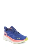 Hoka Clifton 9 Running Shoe In Evening Sky/coral