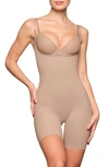 Skims Ultimate Body Push-up Enhancing Padded Midthigh Bodysuit In Clay