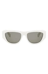 Celine Monochroms Acetate Cat-eye Sunglasses In White Smoke