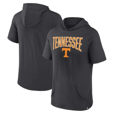 Fanatics Branded Charcoal Tennessee Volunteers Outline Lower Arch Hoodie T-shirt In Black