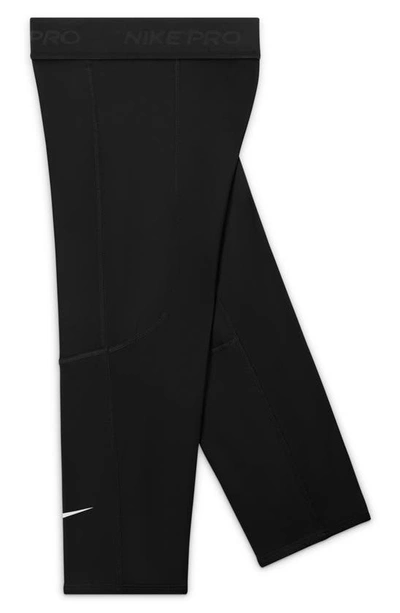 Nike Pro Dri-fit Big Kids' (boys') 3/4-length Tights In Black