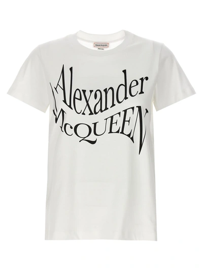 ALEXANDER MCQUEEN LOGO PRINT T-SHIRT WHITE/BLACK