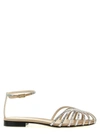 Alevì Rebecca Crystal-embellished Sandals In Metallic