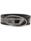 Diesel B-1dr Studded Belt In T8013 Black