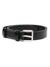 Lemaire Logo-engraved Leather Belt In Bk999 Black