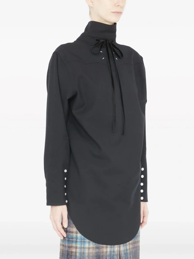Maison Margiela Women Pendleton Reversible Shirt In 900 Black