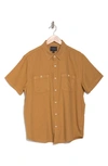 Lucky Brand Mason Workwear Short Sleeve Button-up Shirt In Dijon