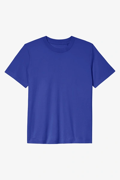 M.m.lafleur The Leslie T-shirt - Organic Pima Cotton In Bright Indigo