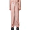 Nia Vegan Leather Cargo Pant In Pink In Pink