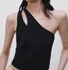 JONATHAN SIMKHAI DOUBLE STRAP KNIT TANK IN BLACK