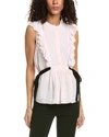 Ted Baker Evalie Ruffled Sleeveless Blouse In Pink