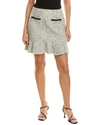 TED BAKER PEPLUM FRINGED HEM MINI SKIRT