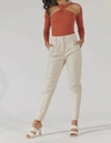 Sovere / Happening Leather Pant In Bone In Beige
