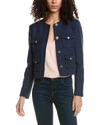 TED BAKER CROPPED BOUCLE WOOL-BLEND JACKET