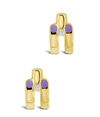 Sterling Forever Zella Huggie Hoops In Gold In Gold