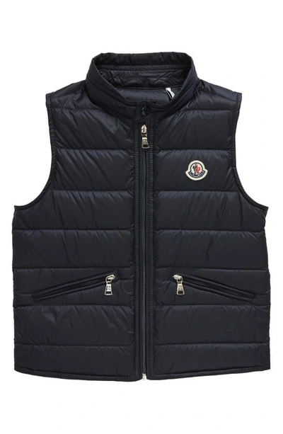 Moncler Kids' Gui Brand-patch Padded Shell-down Gilet 4-14 Years Navy