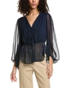 TED BAKER TIE FRONT BLOUSE