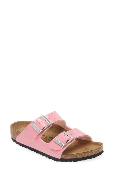 Birkenstock Kids' Arizona Bs Leather Sandals In Fuschia Patent