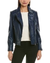 TED BAKER FITTED LEATHER BIKER JACKET