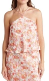Mon Renn Hillside Floral Top In Multi