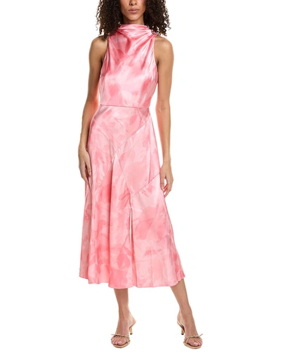 Ted Baker Womens Coral Lilymay Floral-print Satin Midi Dress In Pink