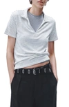 Rag & Bone Stripe Polo Shirt In Ivrystripe