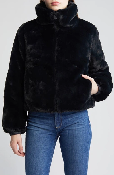 Save The Duck Faux Fur Jacket In Black