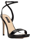 NINE WEST LOOLA WOMENS PATENT OPEN TOE SLINGBACK SANDALS