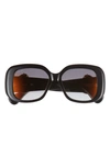 Cartier Panther-c Acetate Square Sunglasses In Black Grey Gradient