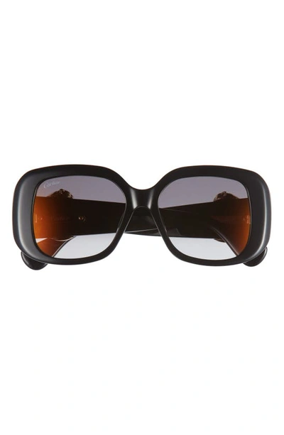 Cartier Panther-c Acetate Square Sunglasses In Black