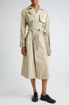 PARTOW CARLO WATER REPELLENT COATED COTTON TRENCH COAT