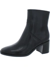 27 EDIT ERICA WOMENS LEATHER STACKED HEEL ANKLE BOOTS