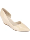 Kenneth Cole New York Ellis Womens Leather Slip On D'orsay In Beige