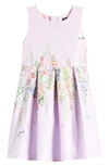 AVA & YELLY AVA & YELLY KIDS' FLORAL PLEATED PARTY DRESS