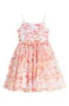 AVA & YELLY KIDS' FLORAL PARTY DRESS