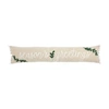 MUDPIE SEASON'S GREETINGS EMBROIDERED LONG PILLOW IN TAN