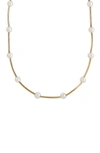 ARGENTO VIVO STERLING SILVER TUBE FRESHWATER PEARL NECKLACE