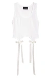 Simone Rocha White Easy Tank Top In Ivory