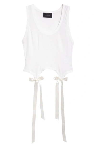 Simone Rocha White Easy Tank Top