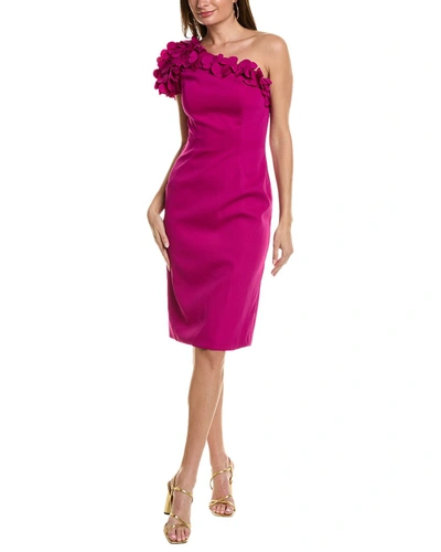 Rene Ruiz One-shoulder Sheath Dress In Purple