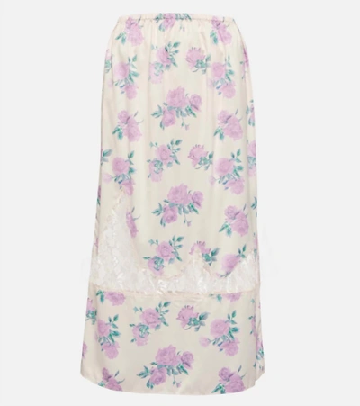 LOVESHACKFANCY FAYETTE SKIRT IN MAUVE ROSE