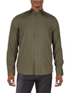 KENNETH COLE MENS WOVEN LONG SLEEVES BUTTON-DOWN SHIRT