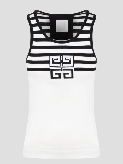 GIVENCHY 4G STRIPES COTTON TANK TOP