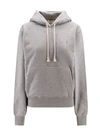 Saint Laurent Cassandre Embroidered Cotton Hoodie