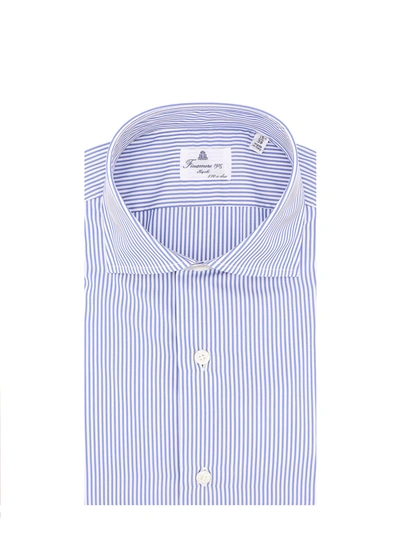FINAMORE COTTON SHIRT WITH STRIPED MOTIF