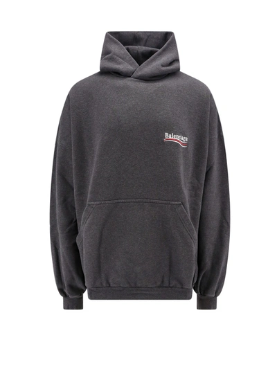 BALENCIAGA COTTON SWEATSHIRT WITH EMBROIDERED LOGO ON THE FRONT