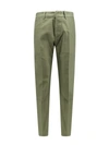 TOM FORD COTTON TROUSER WITH LEATHER LOGOED LABEL