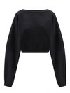 Saint Laurent Balloon-sleeves Cropped Sweatshirt