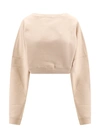 SAINT LAURENT CROP FIT BIOLOGIC COTTON SWEATSHIRT