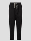 Rick Owens Black Porterville Drawstring Cropped Trousers